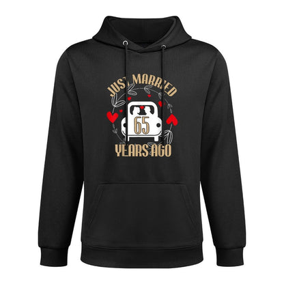65th Wedding Anniversary Couples Just Married 65 Years Funny Unisex Design Hoodie