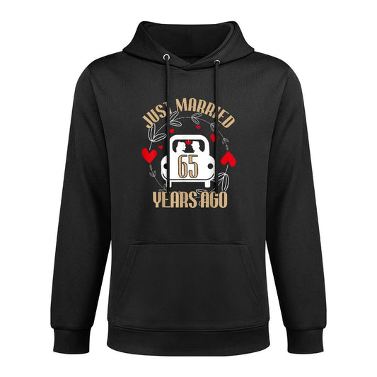 65th Wedding Anniversary Couples Just Married 65 Years Funny Unisex Design Hoodie