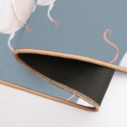 Cute Little White Mouse  Versatile Bath Mat