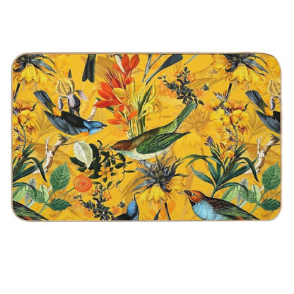 Pierre Joseph Redoute Vintage Flowers And Hummingbirds Nostalgic Botanical Garden Pattern Nightgarden  Dirt-Trapping Bath Mat