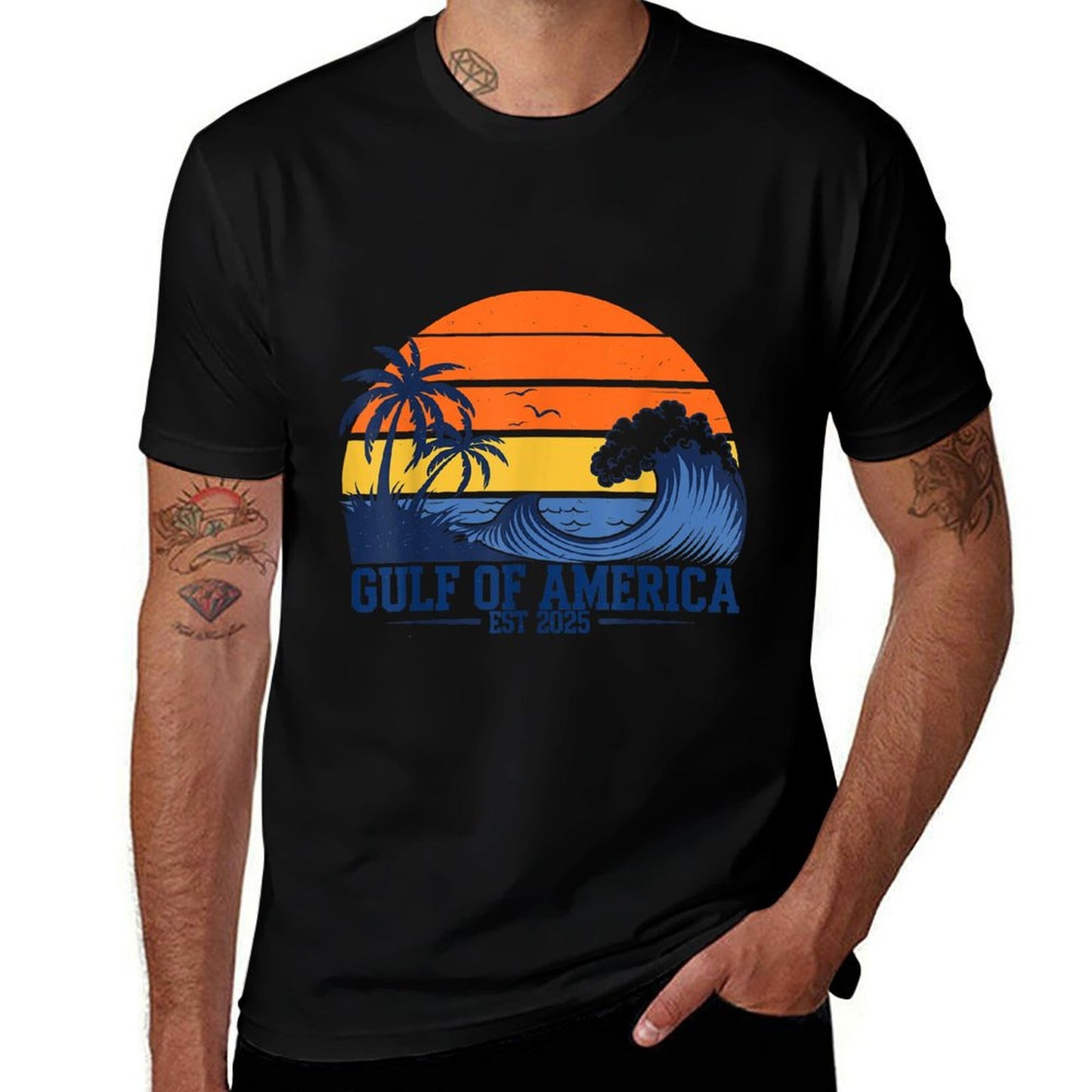 Retro Vintage Gulf Of US America 2025 American Gifts Moisture-wicking T-Shirt