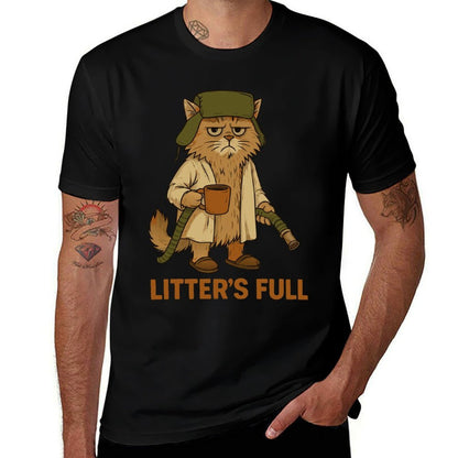 Litter’s Full Funny Cat Lovers Christmas Xmas  Graphic-printed T-Shirt