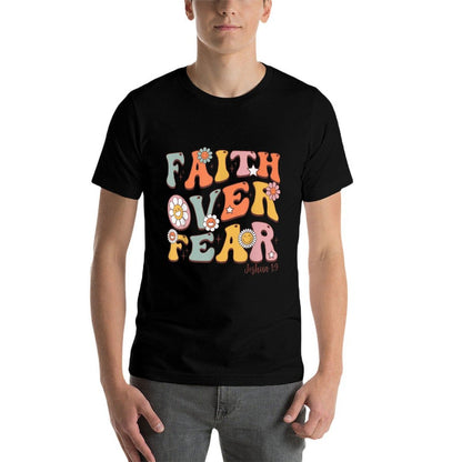 Christian-Shirt Girls Faith Over Fear Cute Jesus Kids Youth  Moisture-wicking T-Shirt