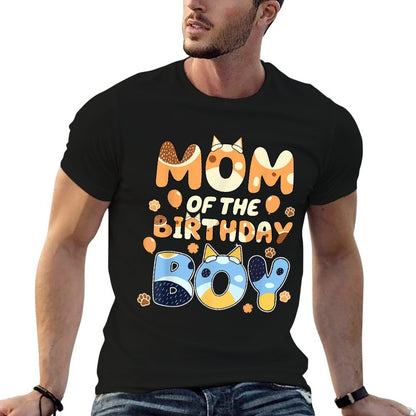 Mom Of The Birthday Boy Blue Funny Dog Mothers Day  Versatile T-Shirt