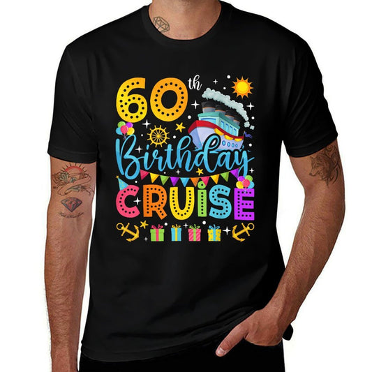 60th Birthday Cruise Cruising Lover 60 Years Old Bday Party  Oversized Silhouette T-Shirt