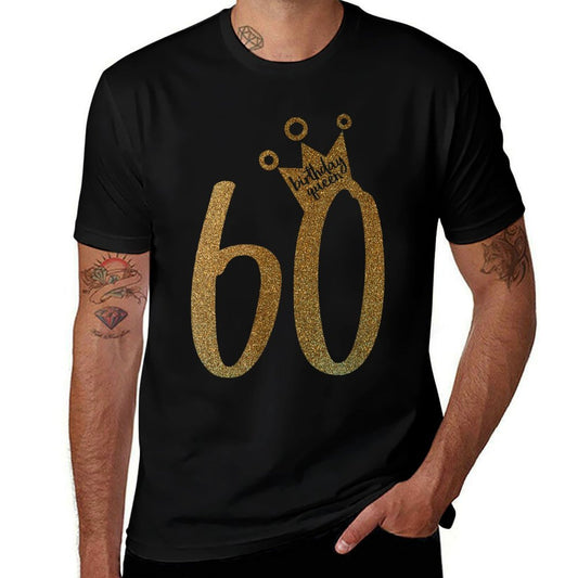 Gold 60th Birthday Birthday Queen  Stretchy T-Shirt