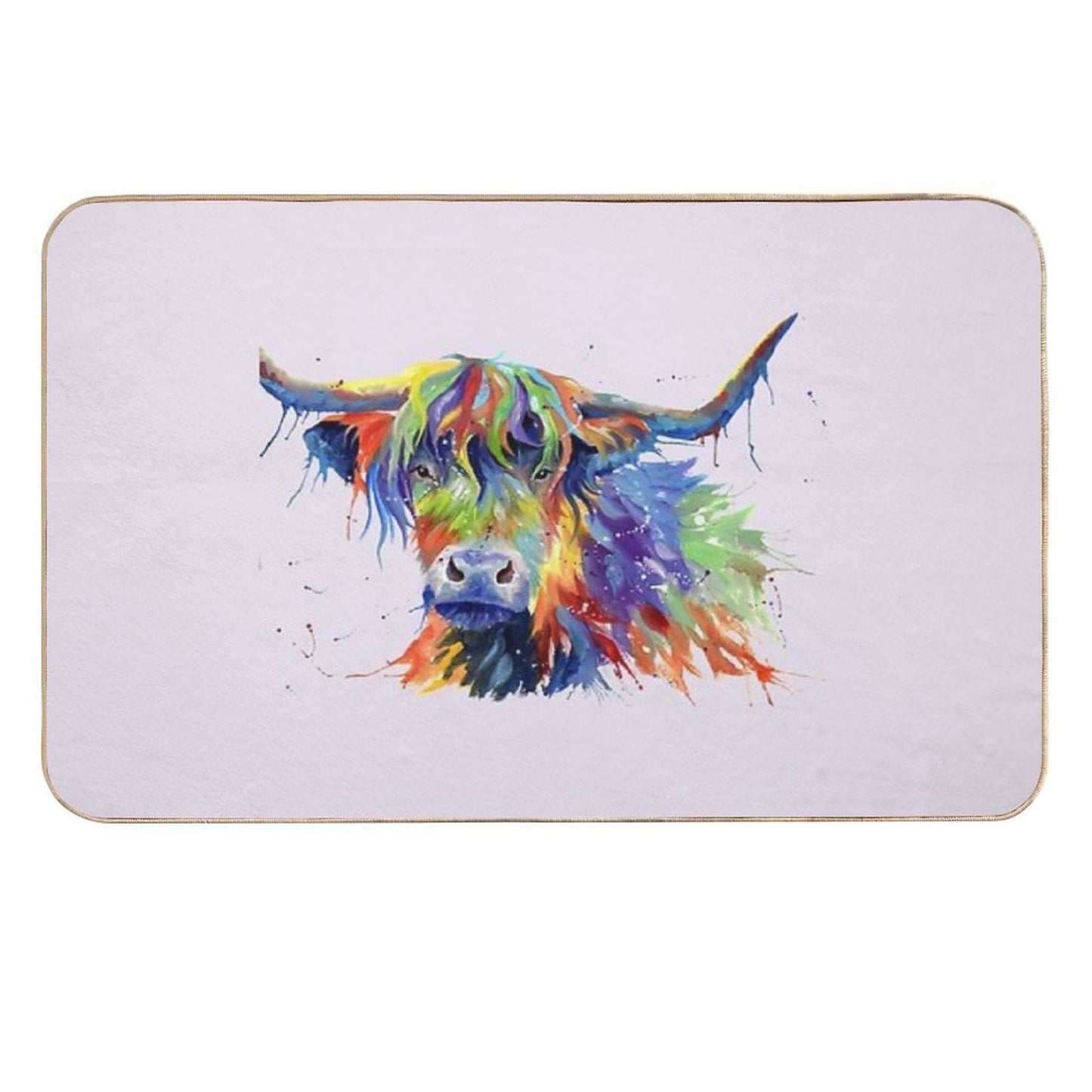 Multicolour Highland Cow  Long-Lasting Bath Mat