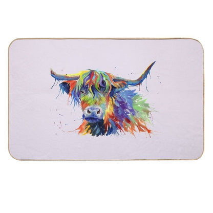 Multicolour Highland Cow  Long-Lasting Bath Mat