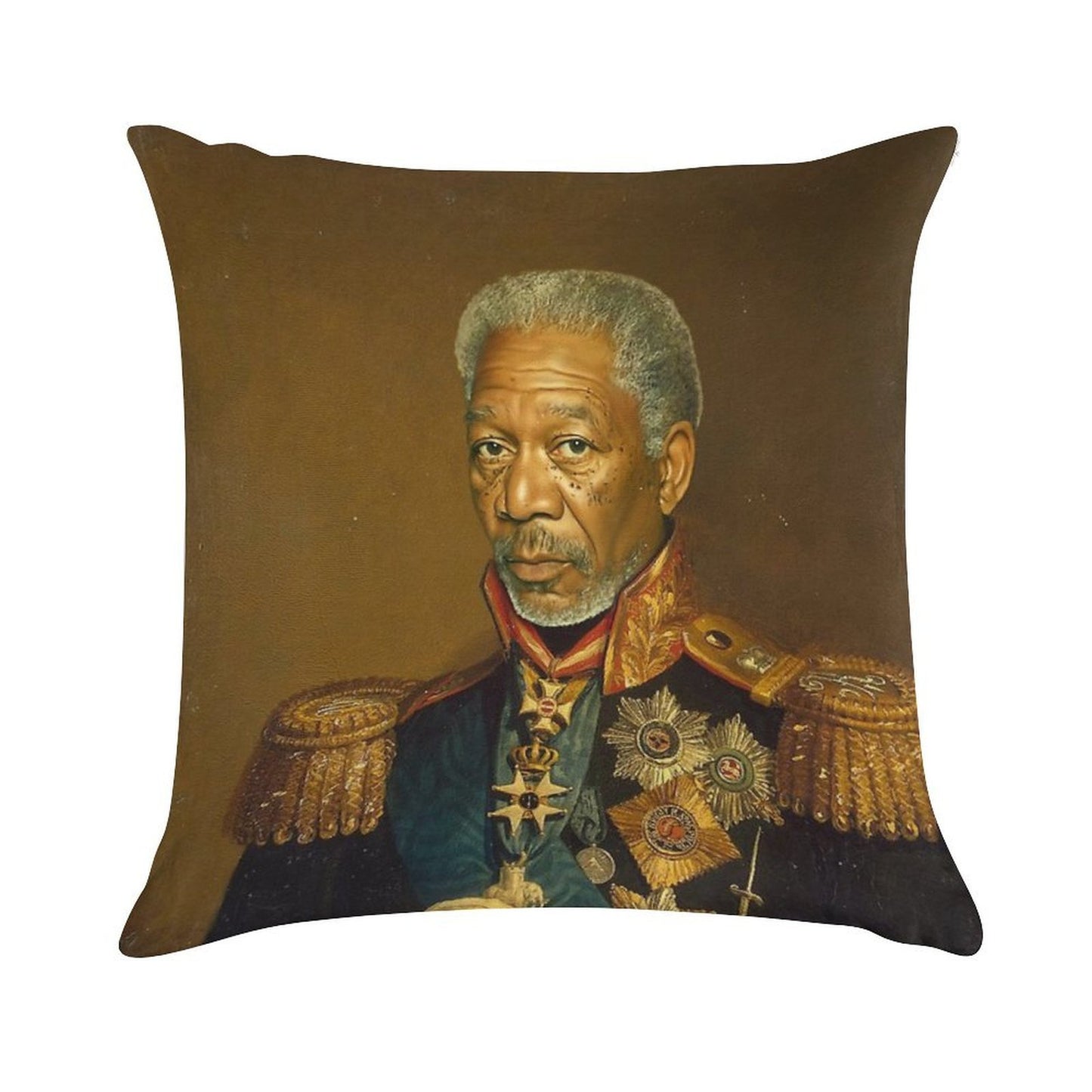 Morgan Freeman - Replaceface Soft Home Decor Throw Pillow
