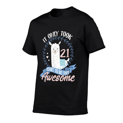 21st Birthday Llama Awesome Gifts  Polyester Blend T-Shirt