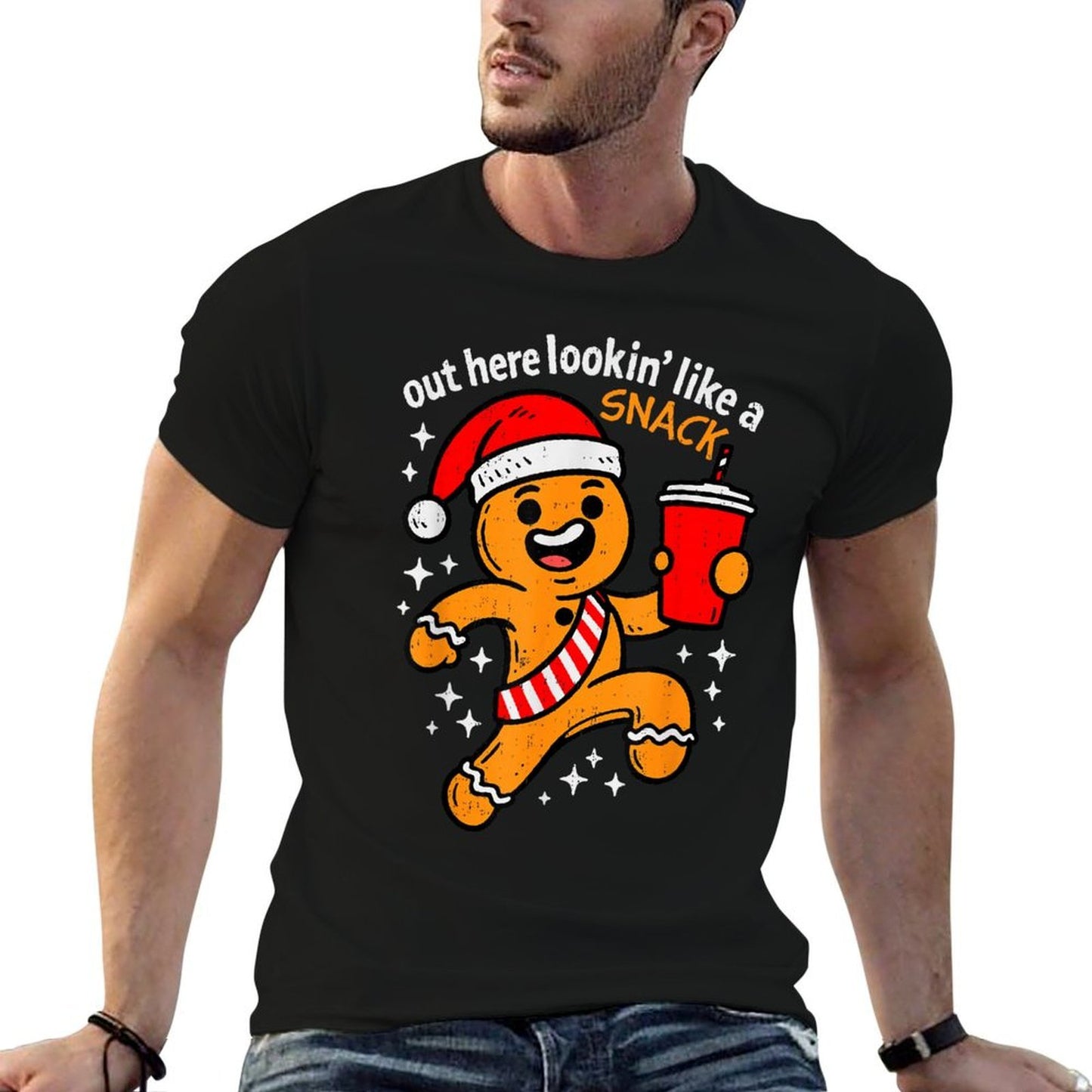 Funny Gingerbread Snack Christmas Xmasns Girls Boys Kids  Versatile T-Shirt