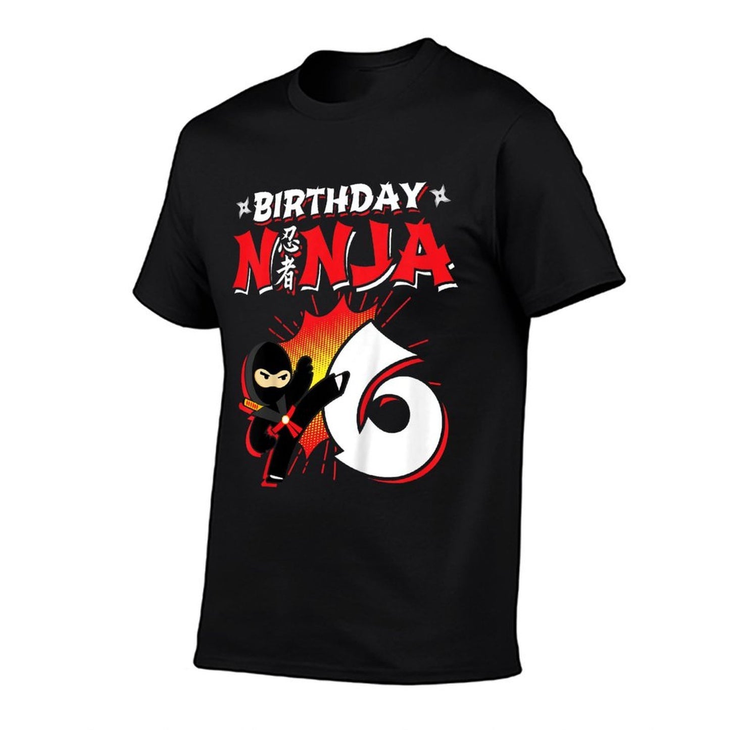 Ninja Birthday Party Gift - 6 Year Old - Birthday Ninja 6  Fade-proof Color T-Shirt