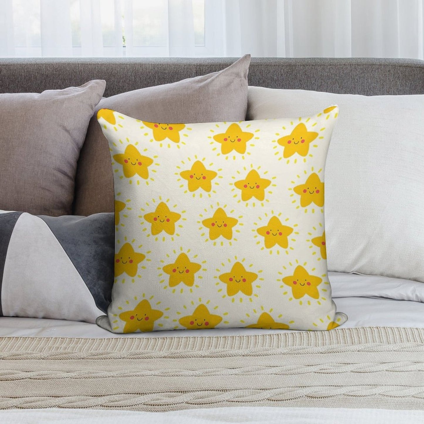 Stars Soft Ultra-Soft Texture Throw Pillow