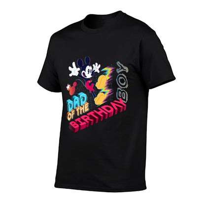 Disney Mickey Mouse Family Star Dad of The Birthday Boy  Easy-care T-Shirt