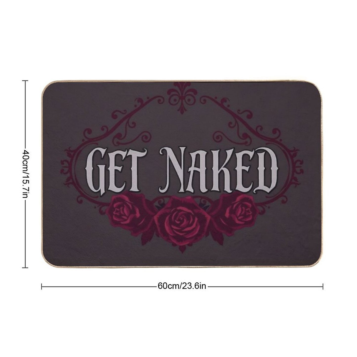 Get Naked - Fun Bathroom  Pet-Safe Bath Mat
