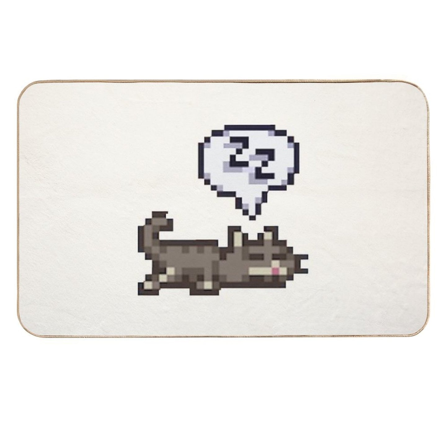 Stardew Valley Sleeping Cat Sploot  Eco-Friendly Bath Mat