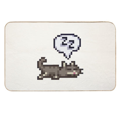 Stardew Valley Sleeping Cat Sploot  Eco-Friendly Bath Mat