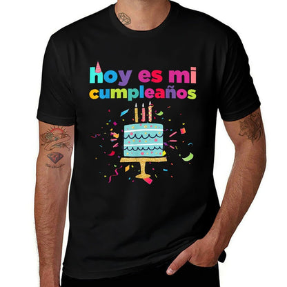 Hoy Es Mi Cumpleanos Spanish Mexican Playera Graphic Camisa  Oversized Silhouette T-Shirt