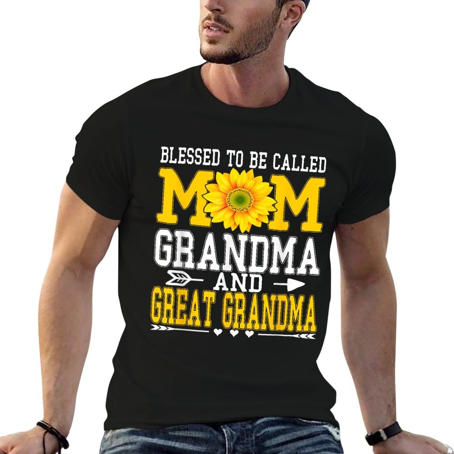 Blessed To Be Called Mom Grandma Great Grandma Mother's Day Tagless Design T-Shirt