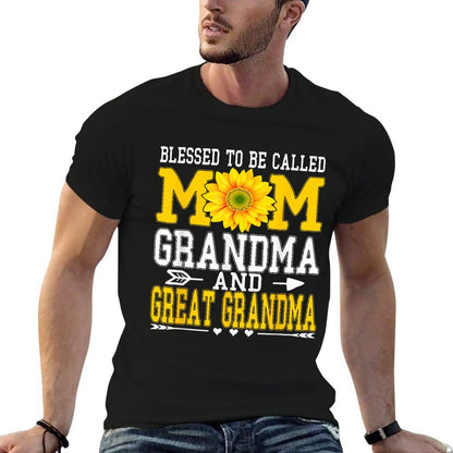 Blessed To Be Called Mom Grandma Great Grandma Mother's Day Tagless Design T-Shirt