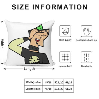 Duncan - Total Drama Soft Easy Maintenance Throw Pillow