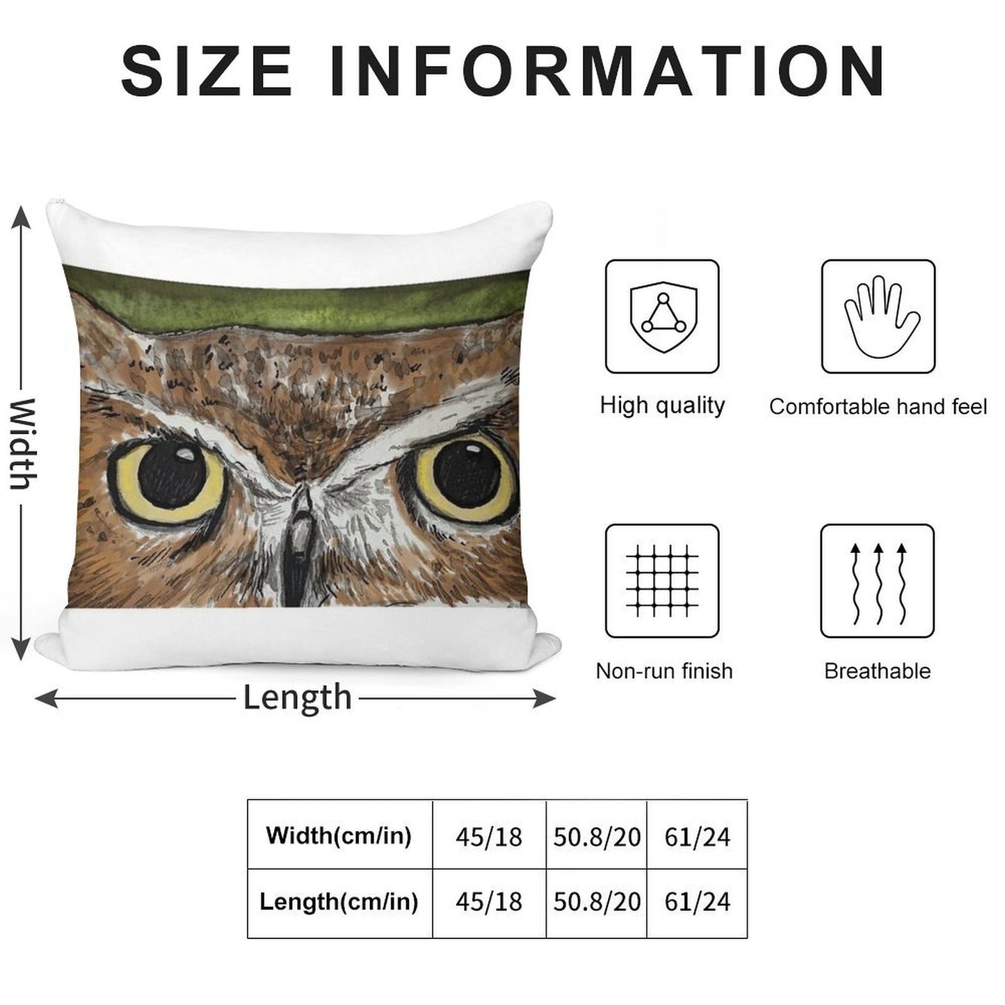Wise Woods Owl Soft Style Accent Throw Pillow