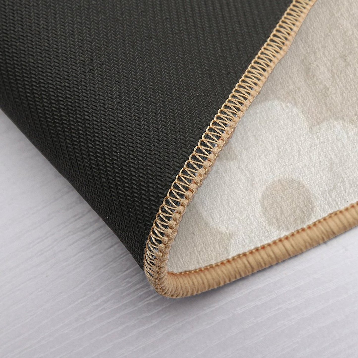 Chunky Retro Flowers - Sand  Multi-Purpose Bath Mat