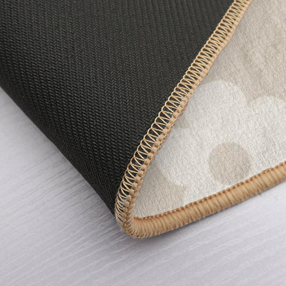 Chunky Retro Flowers - Sand  Multi-Purpose Bath Mat