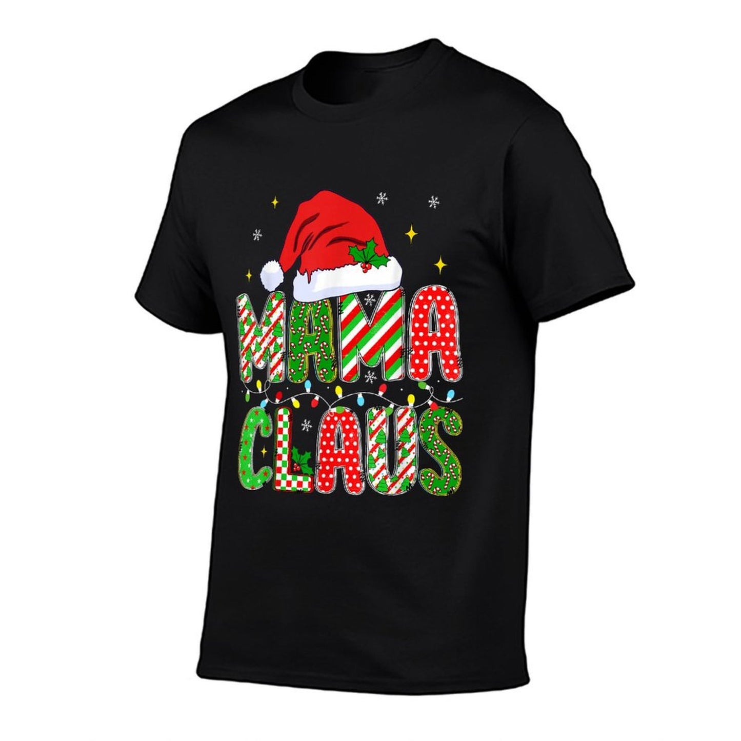 HUGvyn Christmas Mama Claus Mom Women Family Matching Pajama  Lightweight T-Shirt