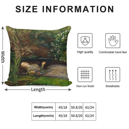 Ophelia - John Everett Millais Soft Style Accent Throw Pillow
