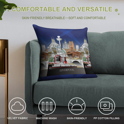 Liverpool City UK Soft Style Accent Throw Pillow