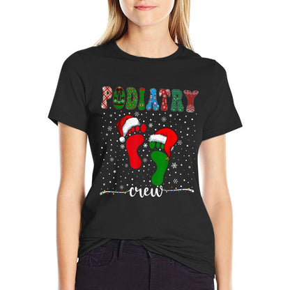 Christmas Footprint Doctor Podiatrist Podiatry Crew Xmas  Breathable T-Shirt