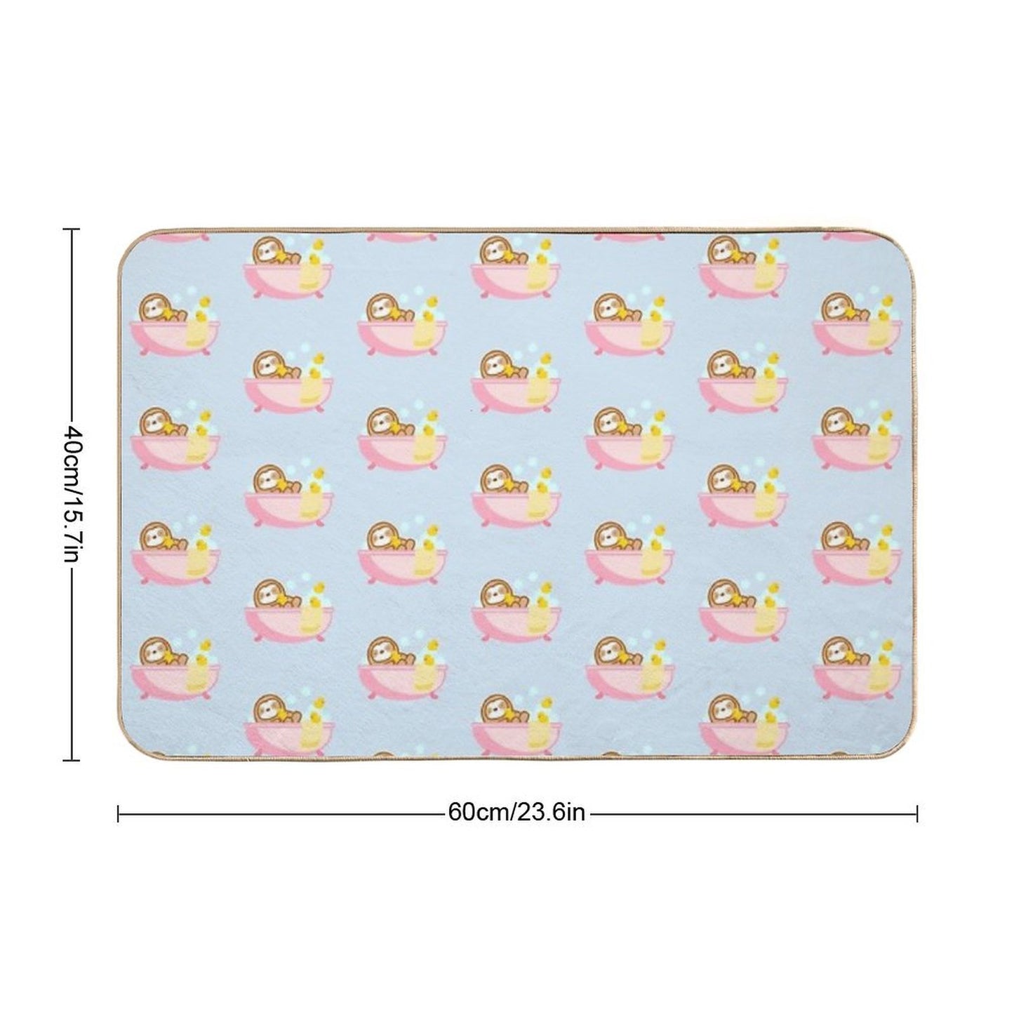 Cute Bubble Bath Sloth  Pet-Safe Bath Mat