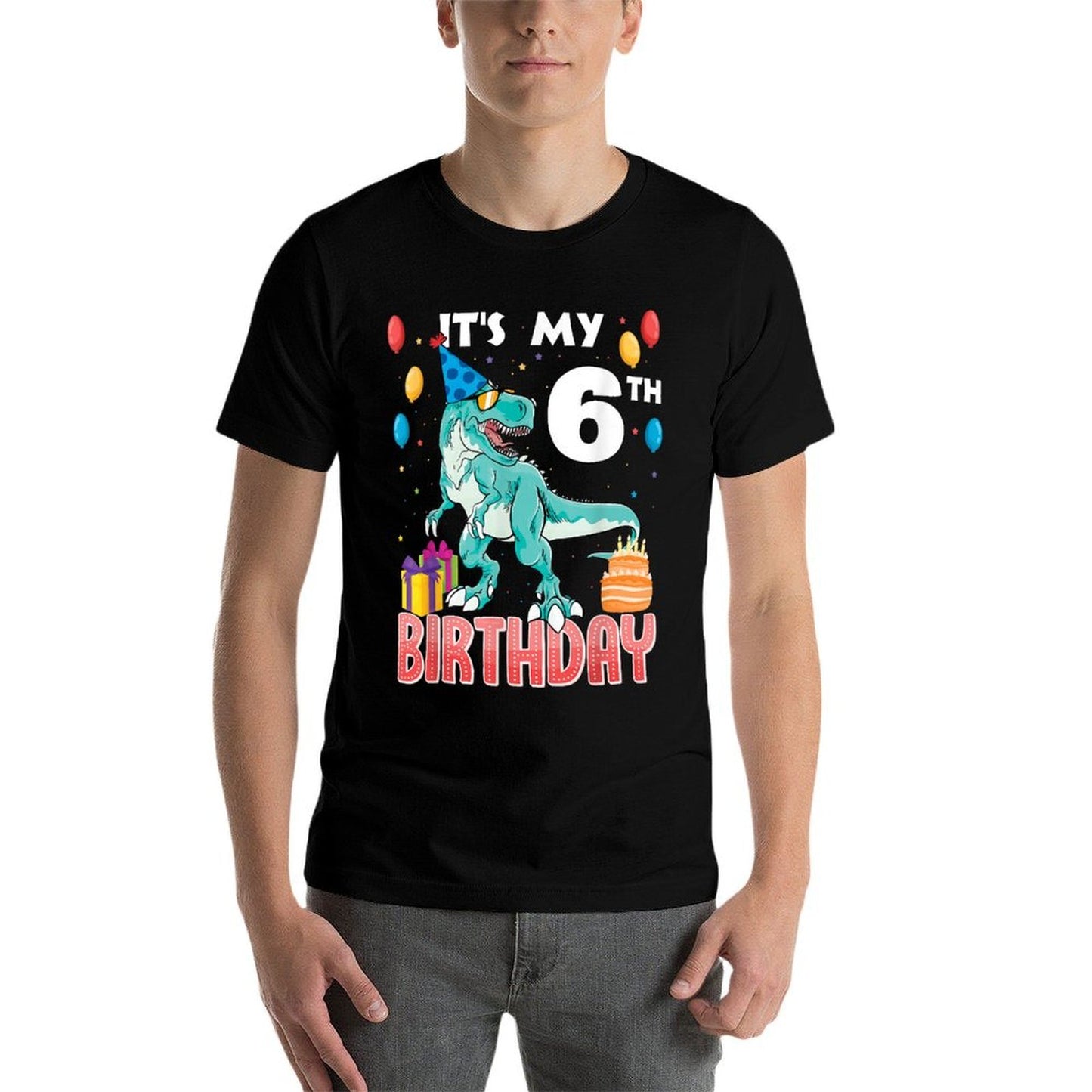It's My 6th Birthday Dino T-Rex 6 Years Old Bday  Soft T-Shirt