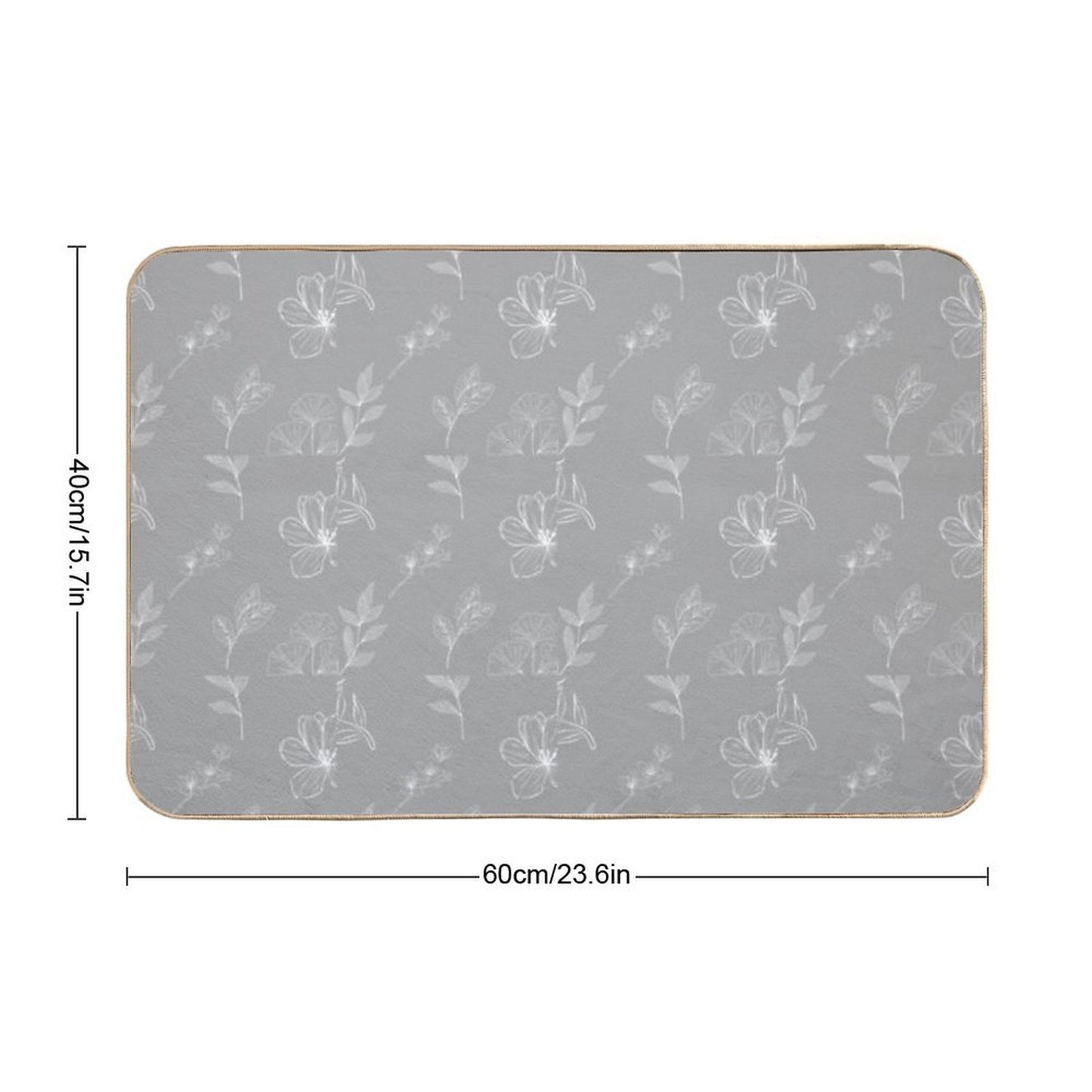 Cute Floral Pattern  Dirt-Trapping Bath Mat