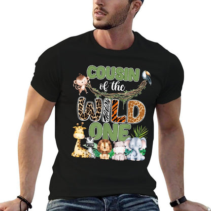 Cousin Of The Wild One 1st Birthday Safari Family Matching  Soft T-Shirt