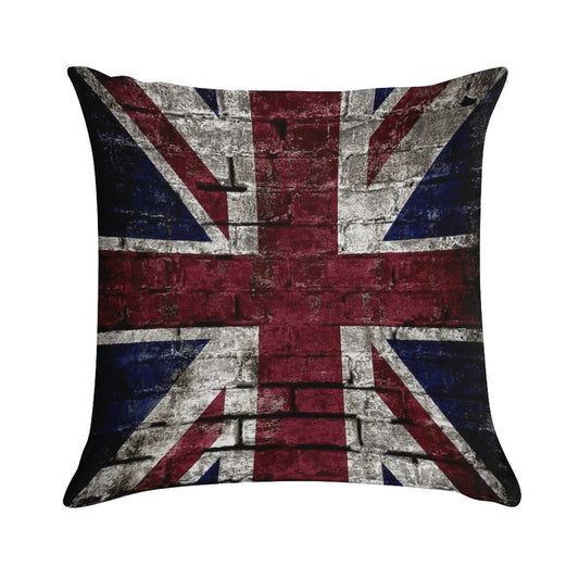 Grunge UK Flag, Great Britain, Punk Style Distressed Wall Soft Multiple Sizes Throw Pillow