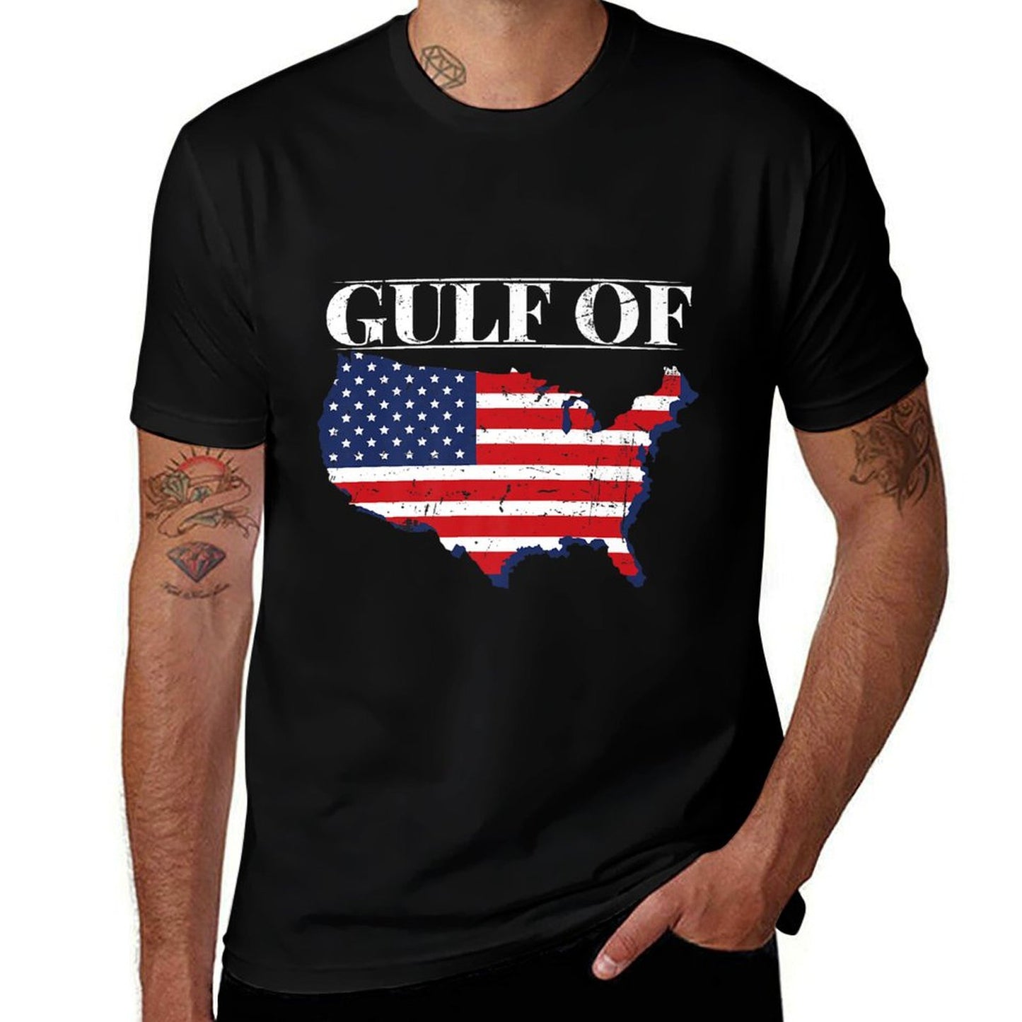 Gulf of United States Or USA of America Premium Trendy Pattern T-Shirt