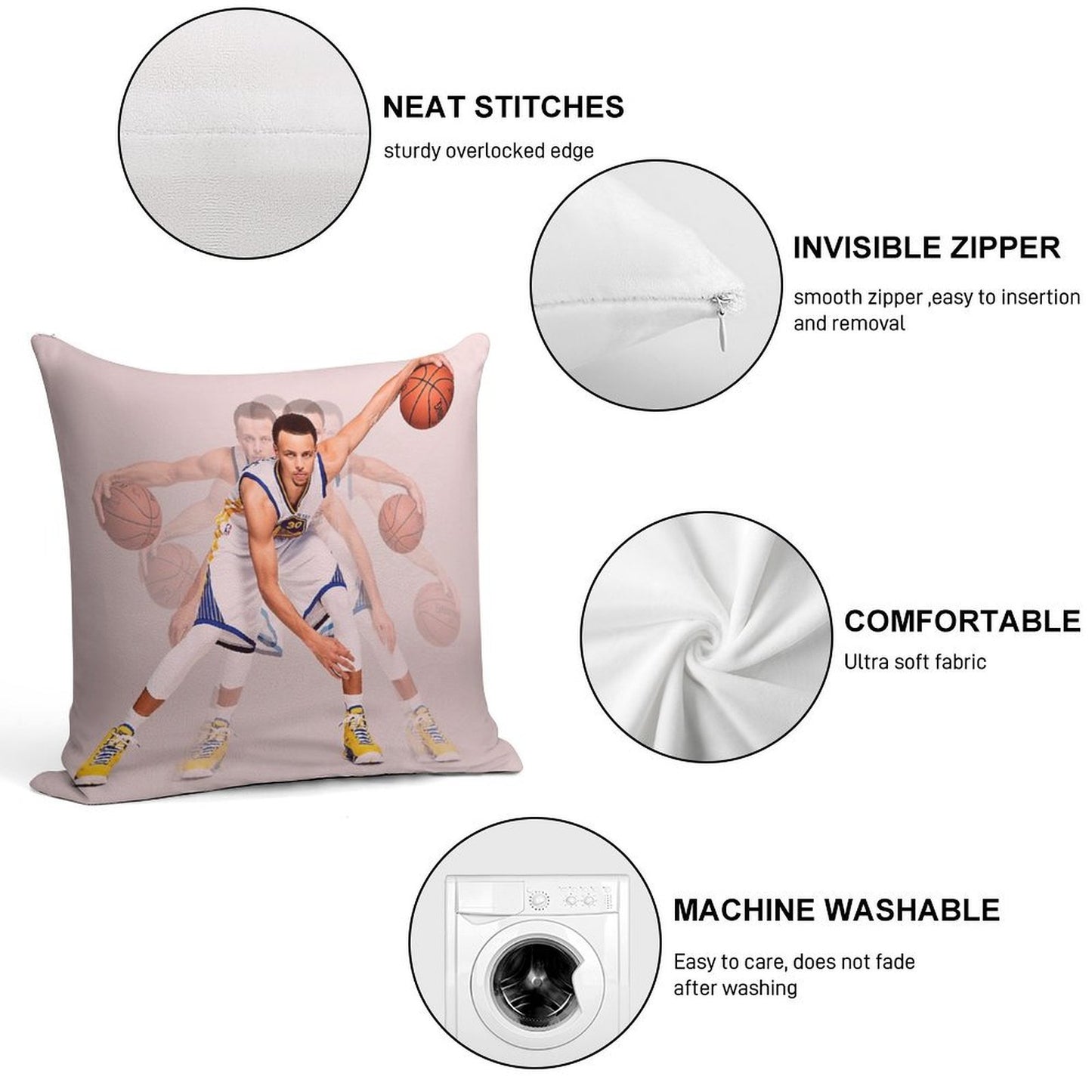 Stephen Curry Soft Style Accent Throw Pillow
