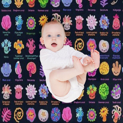 Coral - with Text Eco-conscious Throw Blanket