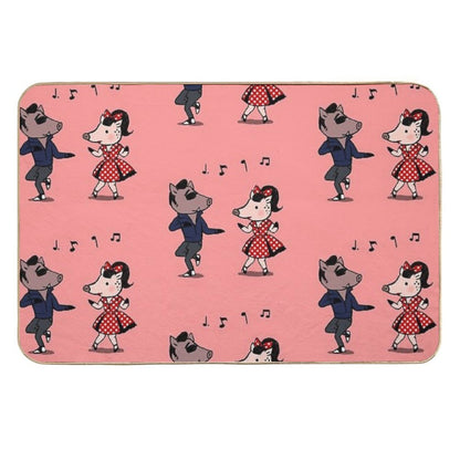 Rockabilly Boars  Toxin-Free Bath Mat
