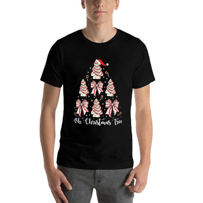 Oh Christmas Tree Cakes Debbie Becky Jen Cake Lovers Xmas  Stretchy T-Shirt