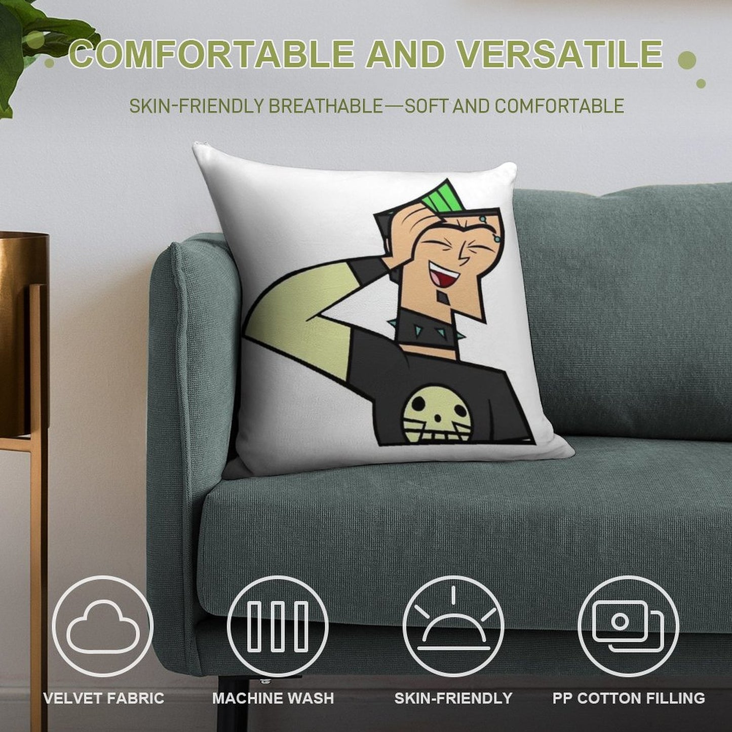 Duncan - Total Drama Soft Easy Maintenance Throw Pillow