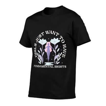 Girls Just Want to Have Fundamental Rights  Rolled Sleeves T-Shirt