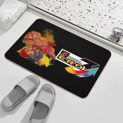 Street Fighter Ryu Akuma Evil Alpha  Dirt-Trapping Bath Mat