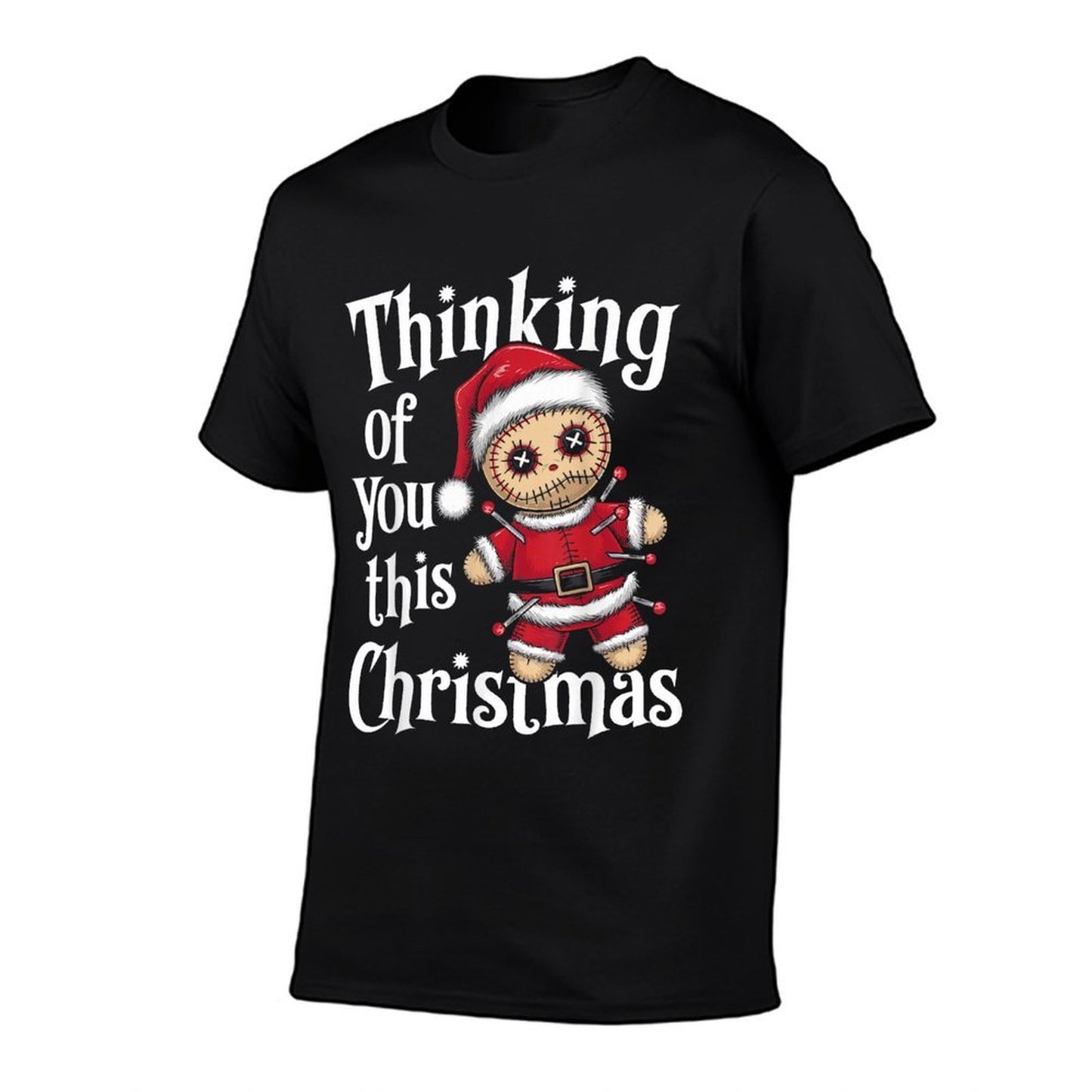Thinking Of You This Christmas Voodoo Doll Santa Sarcastic  Breathable T-Shirt