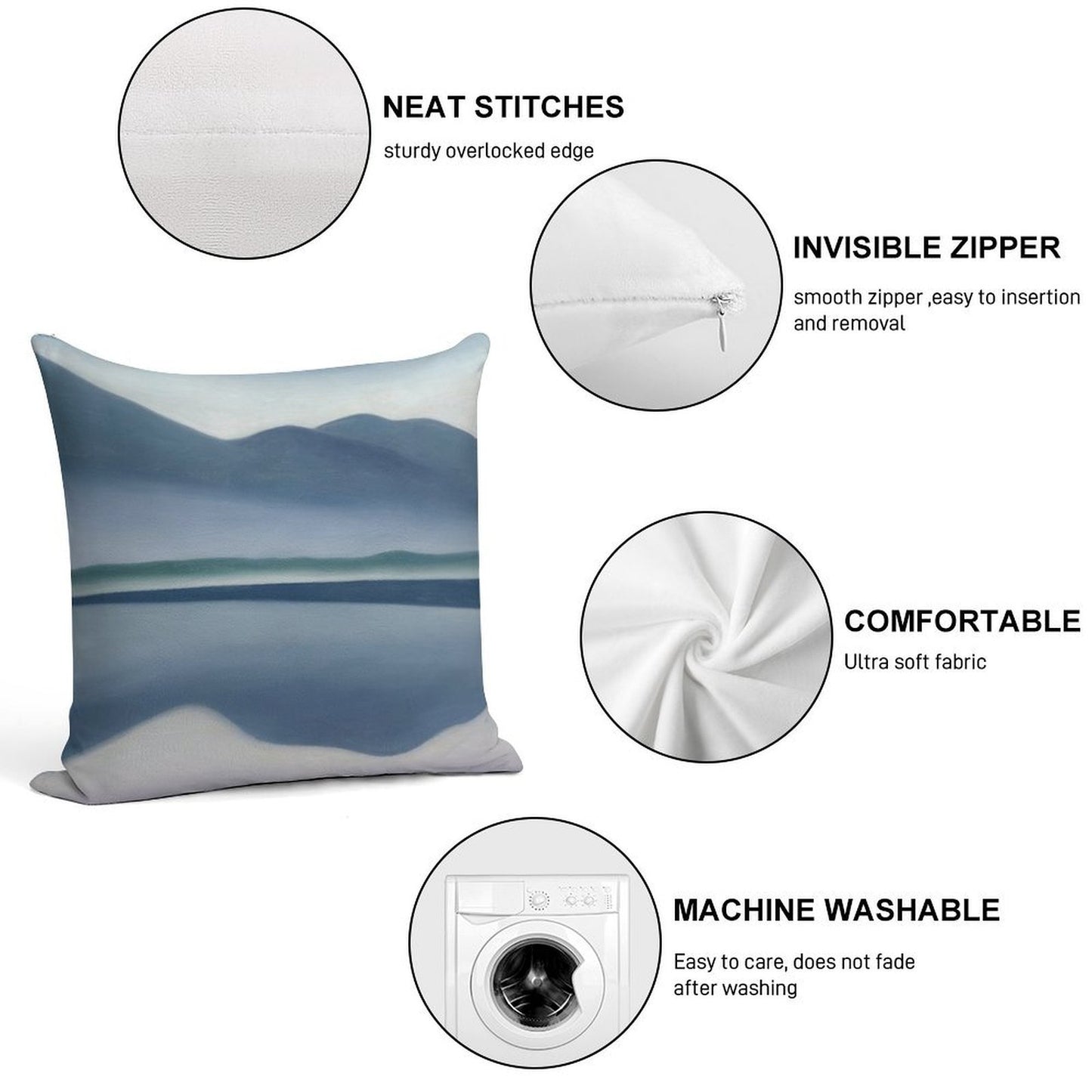 Georgia O'Keeffe Soft Shrink-Resistant Throw Pillow