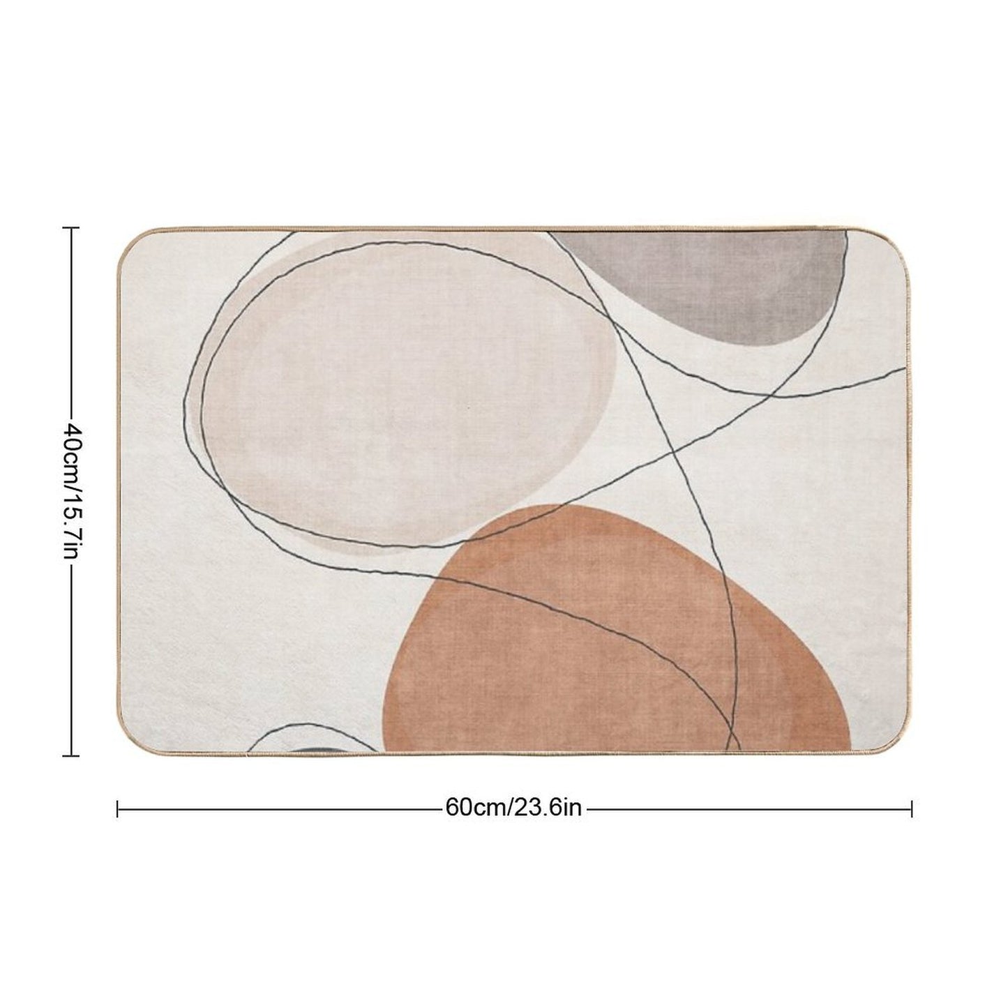 Minimal Abstract 03A Organic Shapes  Eco-Friendly Bath Mat