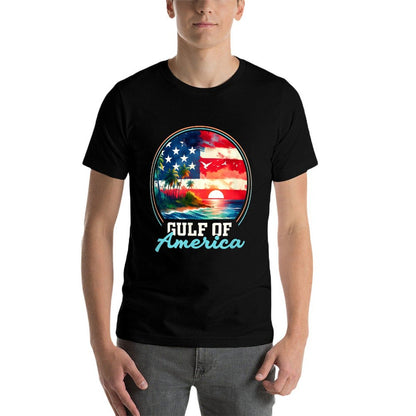 Gulf Of USA America Retro Vintage Beach Stretchy T-Shirt
