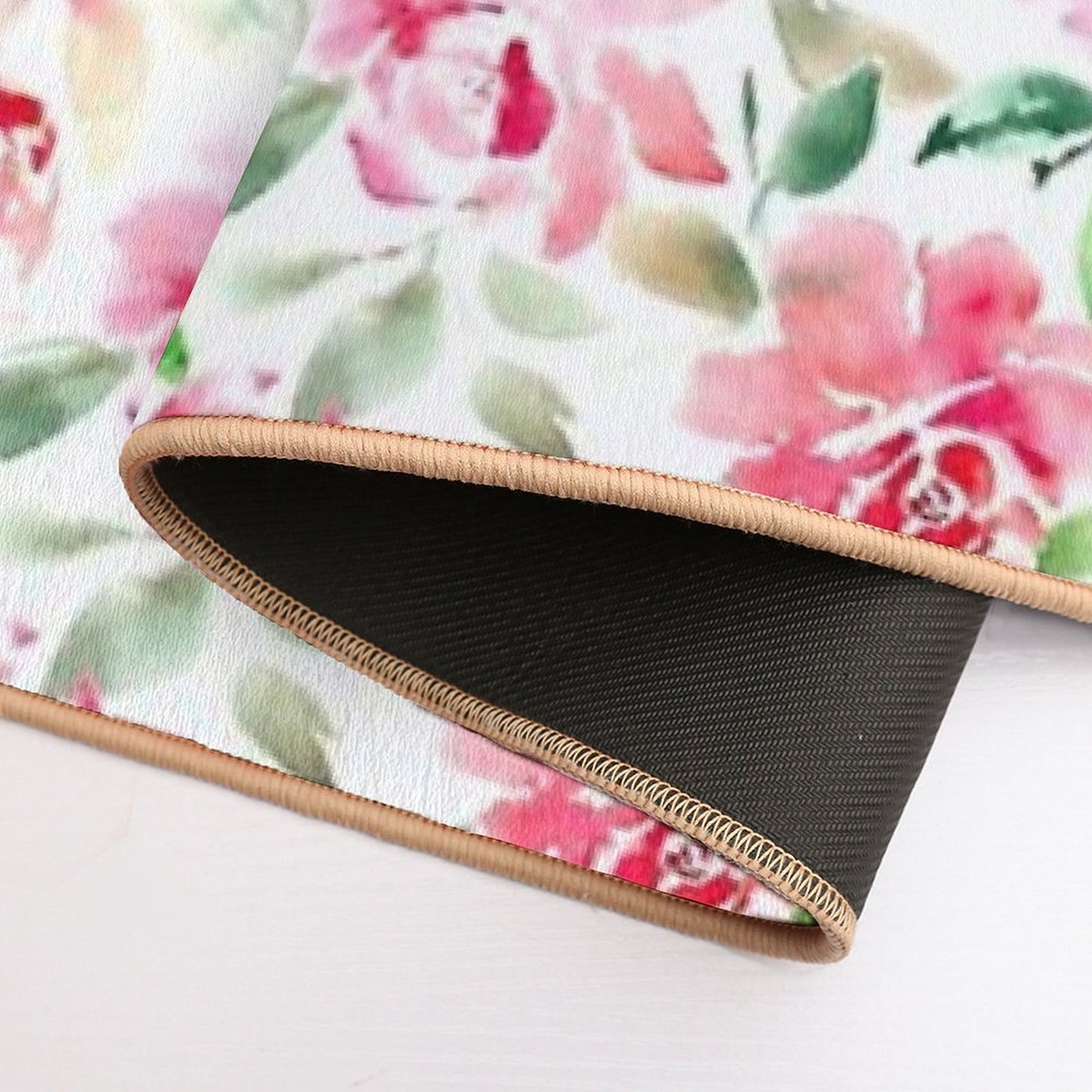 Watercolor Rose  Easy To Clean Bath Mat